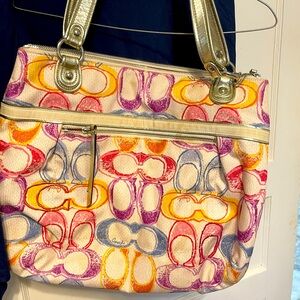 Coach bag with matching wallet